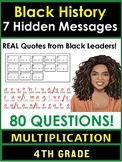Black History Month Hidden Message Math:  Gr 4/5 - Quotes 