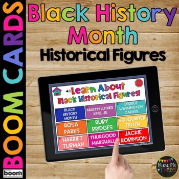 Preview of Black History Month Historical Figures Boom Cards™ Kindergarten 1st 2nd Grade