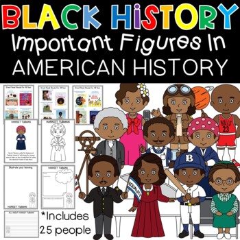 Preview of Black History Month PreK Kindergarten First Grade Important Historical Figures