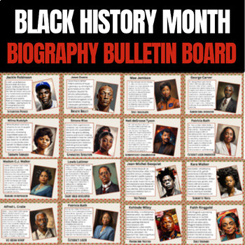 Preview of Black History Month Bulletin Board Influential Black Americans African Americans