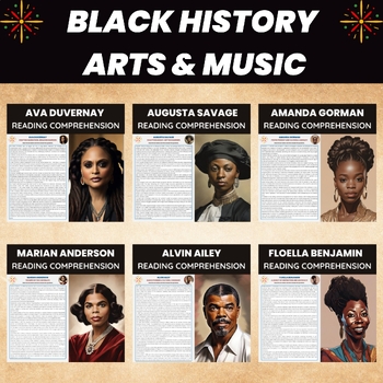 Preview of Black History Month Influential Black Americans in Arts and Music