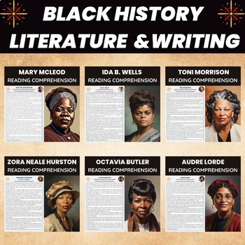 Preview of Black History Month Influential Black Americans in Literature and Writing Poetry