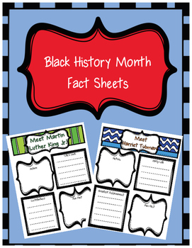 Preview of Black History Month Worksheets | Graphic Organizers