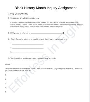 Preview of Black History Month Inquiry Project and Media Language Lessons