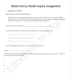 Black History Month Inquiry Project and Media Language Lessons