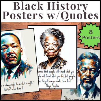 Preview of Black History Month Bulletin Board | Inspirational Quote Posters & Class Decor