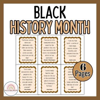 Black History Month Inspirational Quotes Bulletin Board | Martin Luther ...