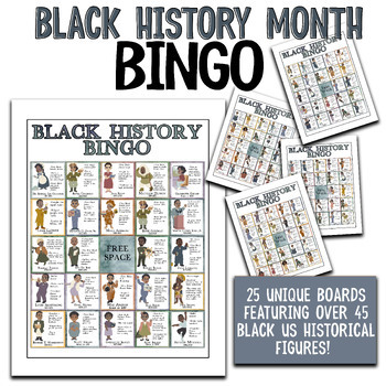 Preview of Black History Month Bingo Cards | Black History Month Games & Activities