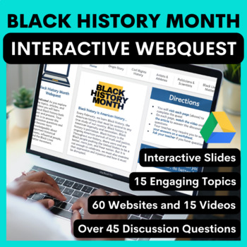 Preview of Black History Month Interactive Google Slides Webquest Independent Activity