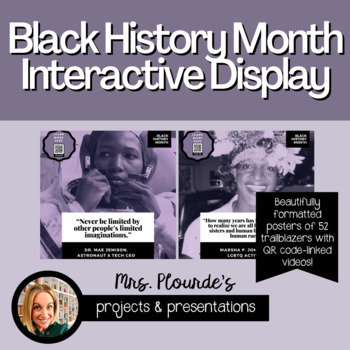 Preview of Black History Month Interactive Hallway Display with QR Codes