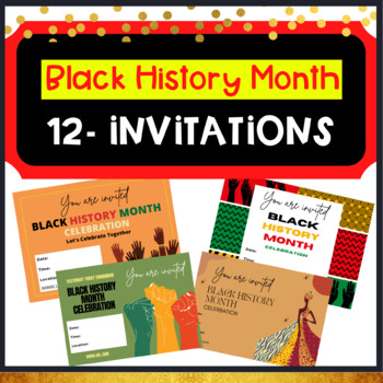 Preview of Black History Month Invitations