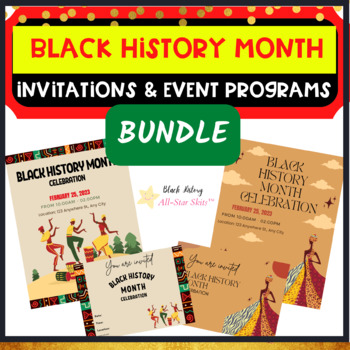 Preview of Black History Month Invitations and Event Programs