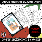 Black History Month:  Jackie Robinson Color by number