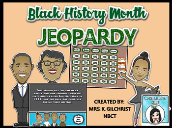 Preview of Black History Month Jeopardy Game - Promethean Activinspire Flipchart Lesson.