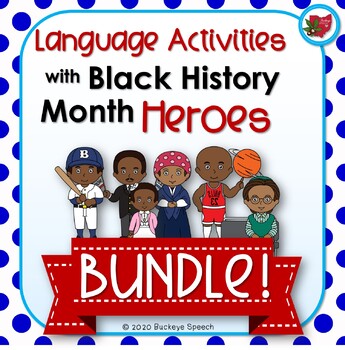 Preview of Black History Month Language Activities for Speech Therapy BUNDLE!