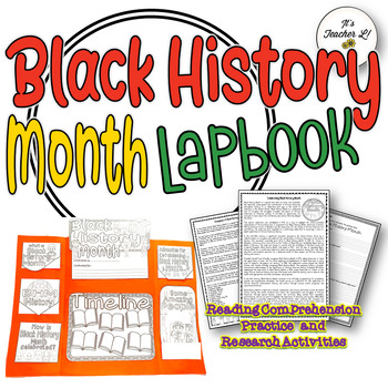 Preview of Black History Month Lapbook with Reading Comprehension Activities