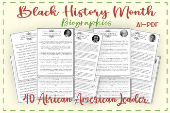 Preview of Black History Month - Leaders Biography