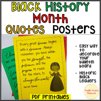 Black History Month Leaders Quotes Posters African American Leader