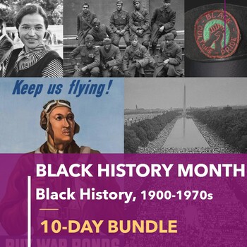 Preview of Black History Month Lesson Plan Bundle | 10 Days: Lesson Plans, Notes, Quizzes
