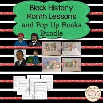 Preview of Black History Month Bulletin Board Activities and Pop Up Book Bundle