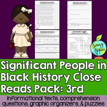Preview of Black History Month Leveled Passages 3rd Grade
