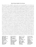 Black History Month Library Word Search