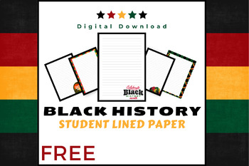 Preview of Black History Month Lined Paper