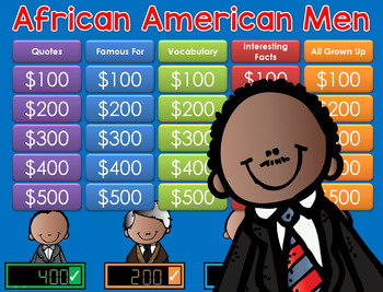 Preview of Black History Month - MEN Jeopardy Style Game Show GC Distance Learning