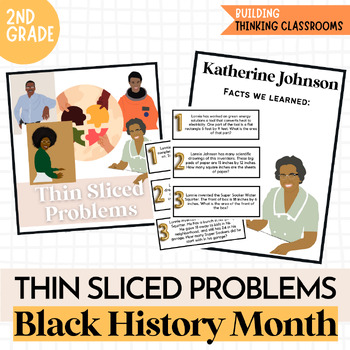 Preview of Black History Month Math 2nd Thin Sliced Problems