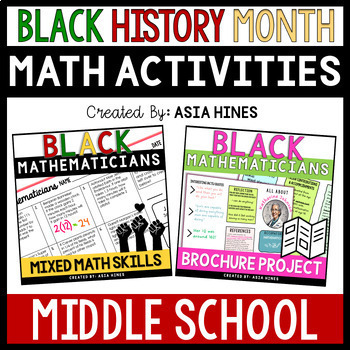 Preview of Black History Month Math Activities for Middle and High School