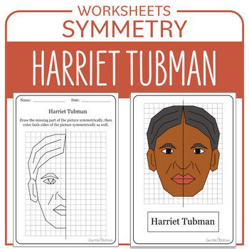 Preview of Black History Month Math Activity Harriet Tubman Symmetry Math Centers