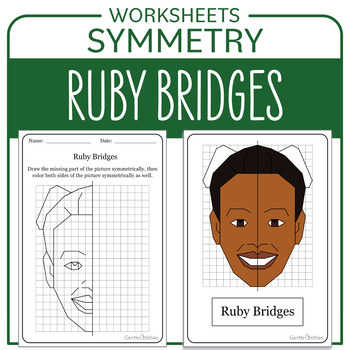 Preview of Black History Month Math Activity Ruby Bridges Symmetry Math Centers