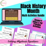 Black History Month Math Bundle// Digital & PDF Activities