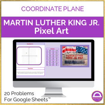 Preview of Black History Month | Math Coordinate Plane Pixel Art Activity