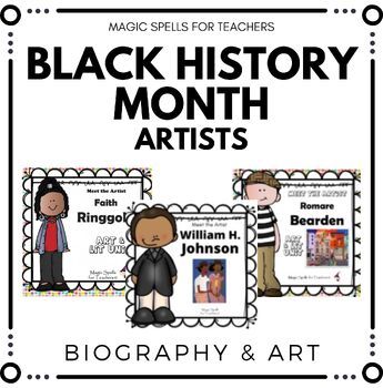 Preview of Black History Month Activities - Bearden - Ringgold - Johnson - Biography Units