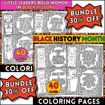Preview of Black History Month Mega Bundle: Coloring Pages, Posters, and Activities