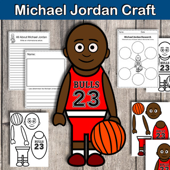 Preview of Black History Month / Michael Jordan Craft and Writing Activities 