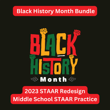 Preview of Black History Month Middle School STAAR Redesign Bundle