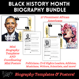 Black History Month Mini Bios and Posters Bundle