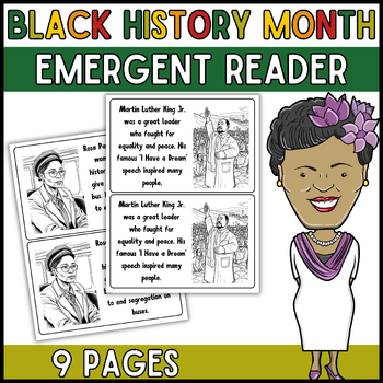 Preview of Black History Month Mini-Book for Emergent Readers | February Morning Work