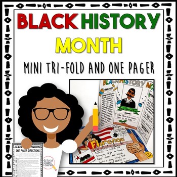 Preview of Black History Month: One Pager Activity with Mini Tri-Fold Board