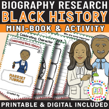 Preview of Black History Month MiniBook Research Project | DIGITAL and PRINTABLE