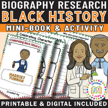 Black History Month MiniBook Research Project | DIGITAL and PRINTABLE