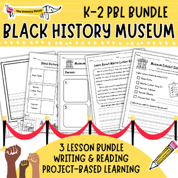 Preview of Black History Month Museum! Project-Based Learning Bundle | K-2 Research & Write