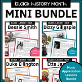 Black History Month Music Appreciation Worksheets Bundle