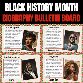 Preview of Black History Month Bulletin Board Musicians | Black History Month Musicians