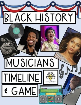 Preview of Black History Month Musicians: Timeline Game and Display