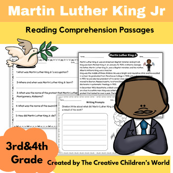 Preview of Black History Month Nonfiction Reading Comprehension Martin Luther King Jr