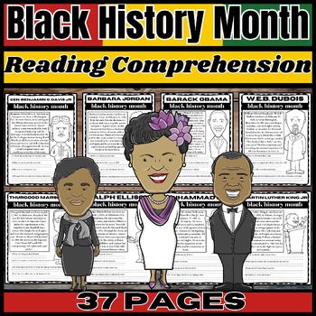 Black History Month Nonfiction Reading Comprehension Passages and Questions