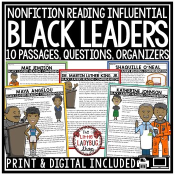 Preview of Black History Month Activities Reading Comprehension Passages and Questions